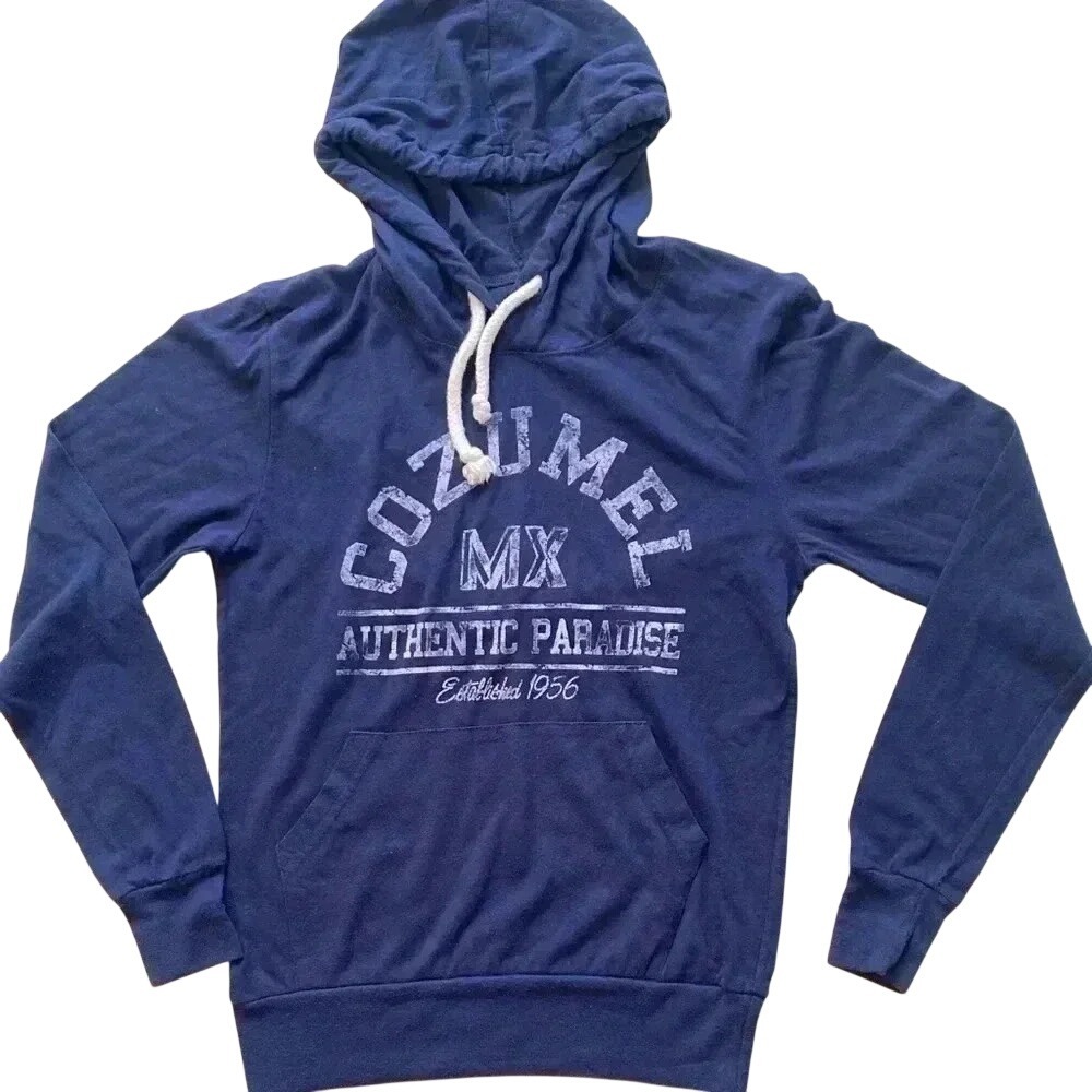 Caribbean Side‎ Kids Navy Blue Cozumel MX Graphic Pullover Hoodie Sweatshirt M/M